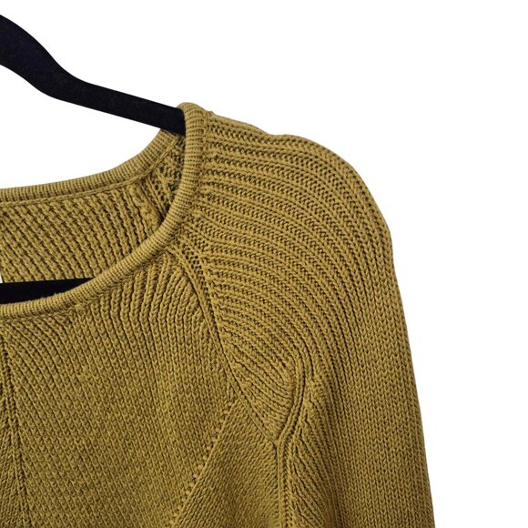 Margaret Oleary Sweater Womens M Yellow Cotton Knit Pullover Long Sleeve Top - Picture 8 of 8